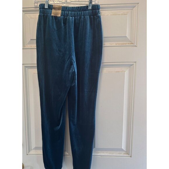 INC international Concepts Women Velvet Stretch Jogger Pant Blue Size S - Picture 2 of 10